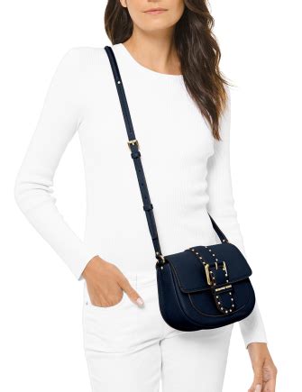 michael michael kors lillian buckle leather small crossbody bag|Michael Kors Small Lillian Buckle Crossbody Bag .